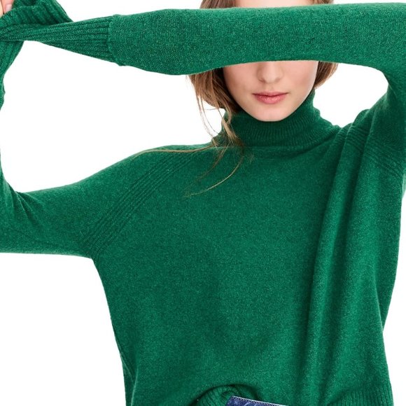Side Slit Supersoft Turtleneck Sweater 